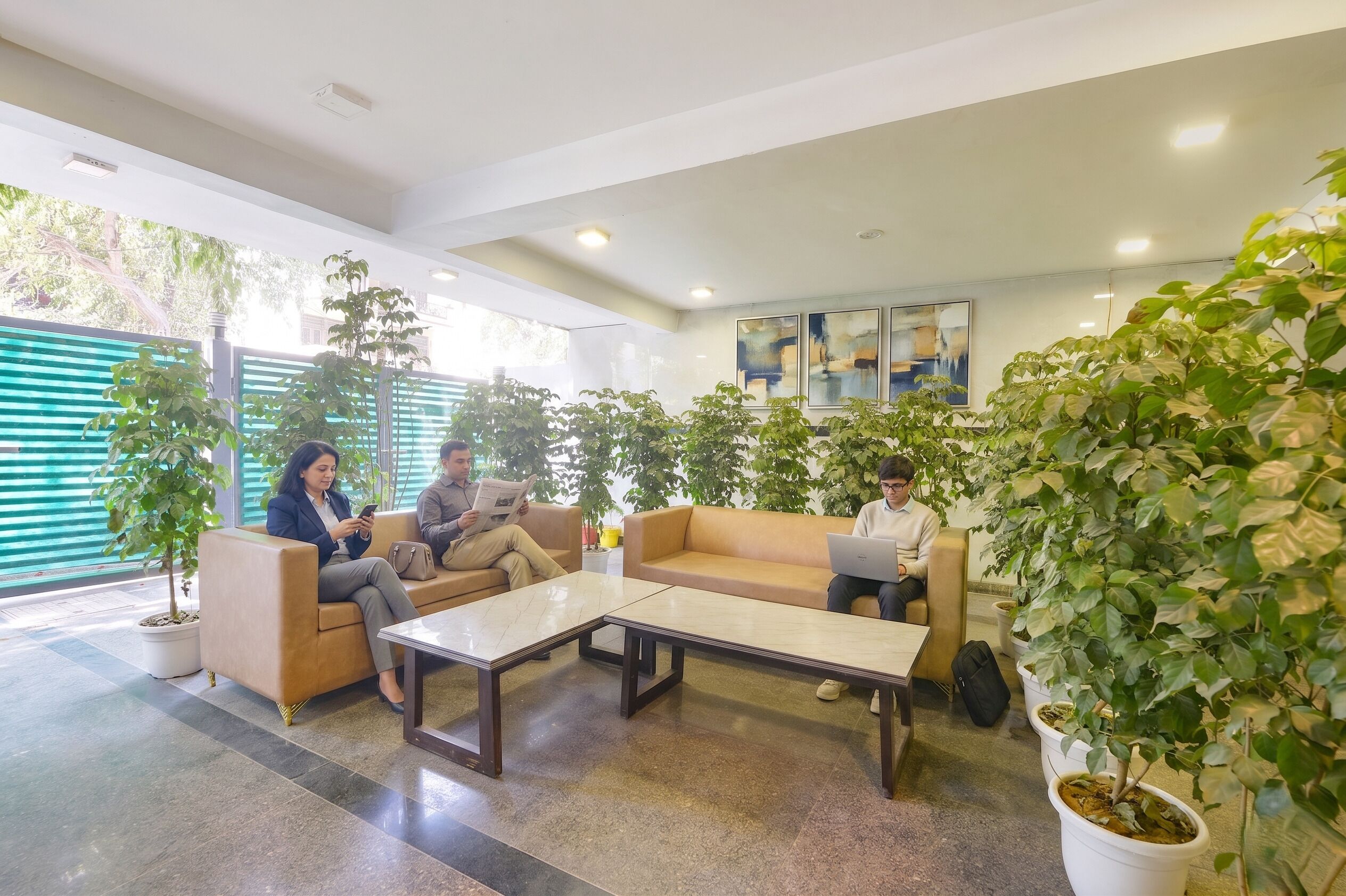 Sala de estar en el lobby