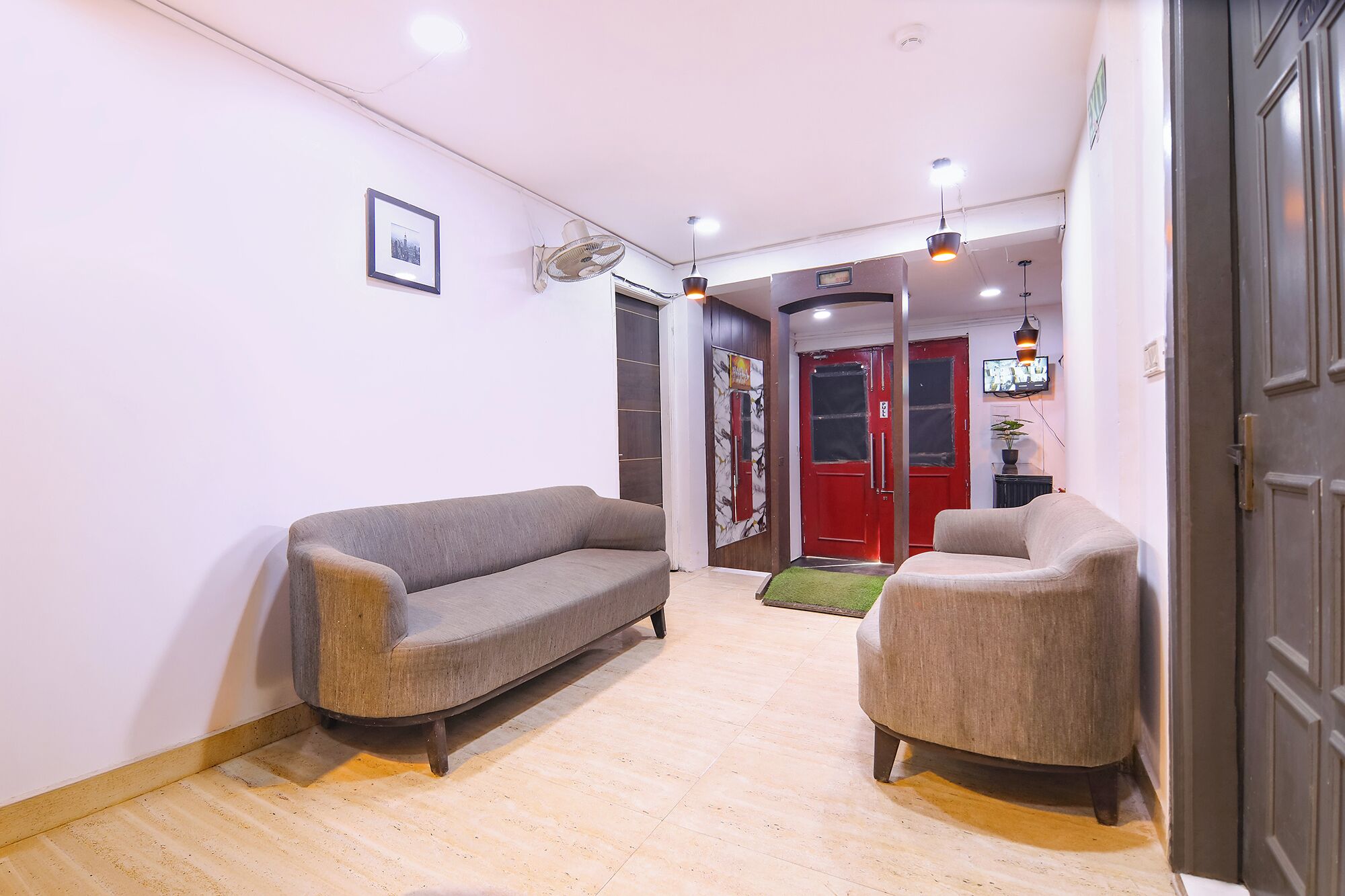 Área de estar no saguão