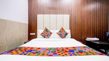 Lakens van Egyptisch katoen, luxe beddengoed, een kluis op de kamer