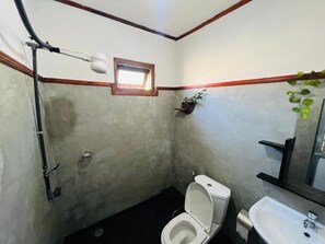 Comfort Double Room, Mountain View | Bathroom | Shower, free toiletries, hair dryer, towels