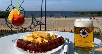 Ferienhaus 'Haffsonne' mit privater Sonnenterrasse und privatem Garten
