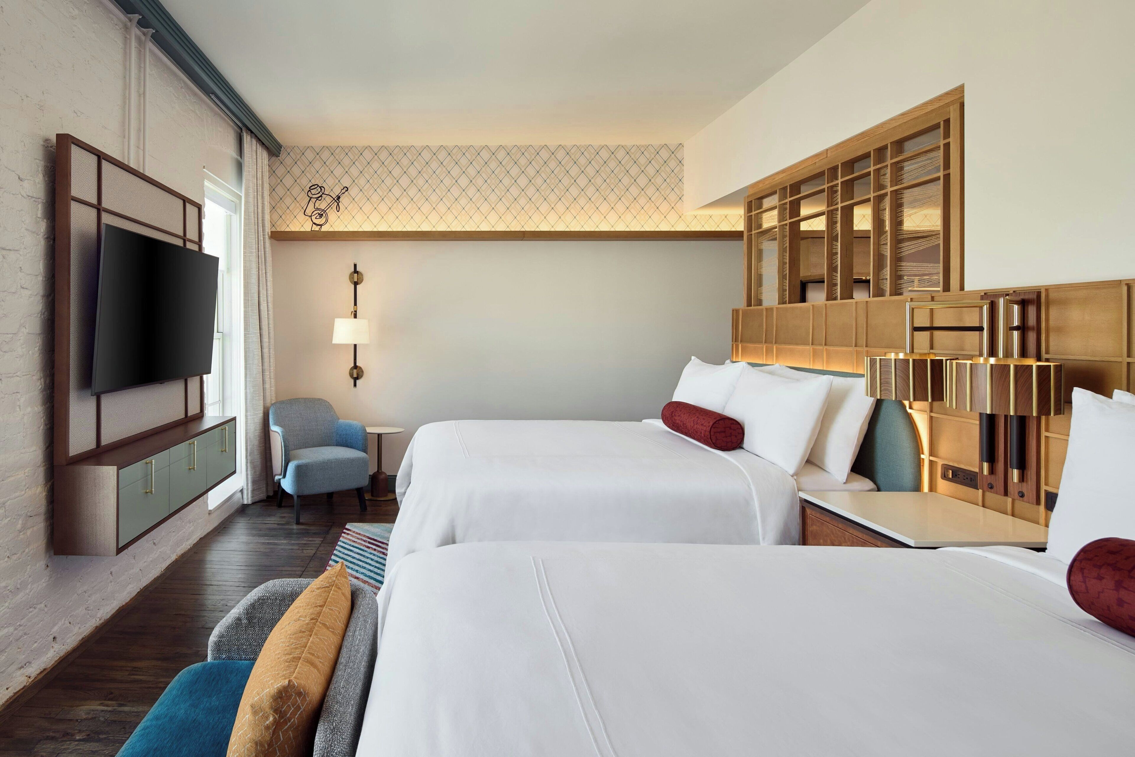 Room, 2 Queen Beds | In-room safe, desk, travel cot, free WiFi