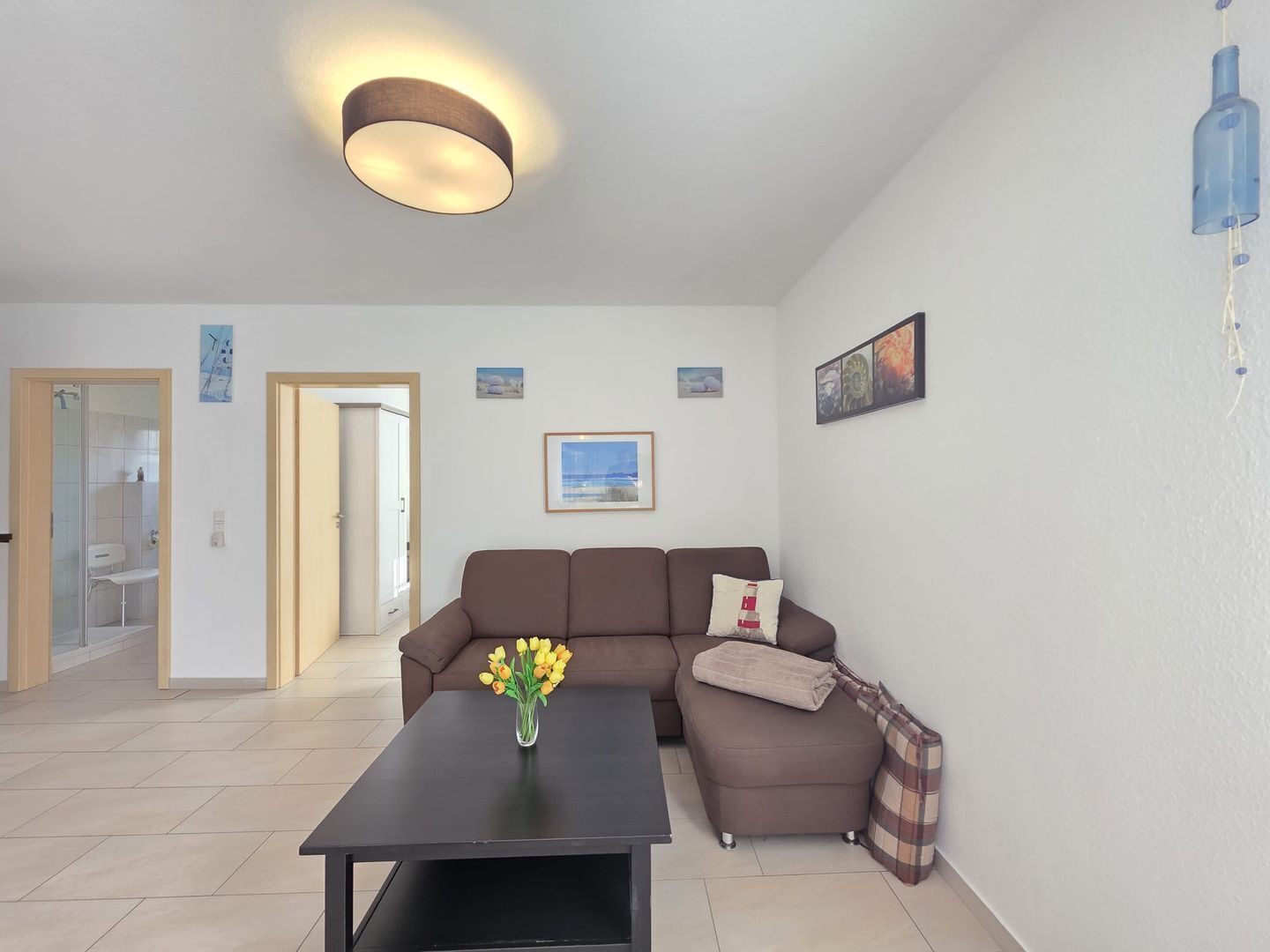 Televisor i taula de tennis de taula 