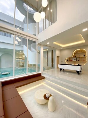 Luxury Villa, 4 Bedrooms, Private Pool | Living room - The Pool Space — ICONIC Pool Villa (Pattaya)