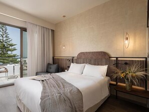 Superior Double or Twin Room, Balcony, Partial Sea View | In-room safe, soundproofing, iron/ironing board, free WiFi - Geraniotis Hotel & Resort  (Platanias)