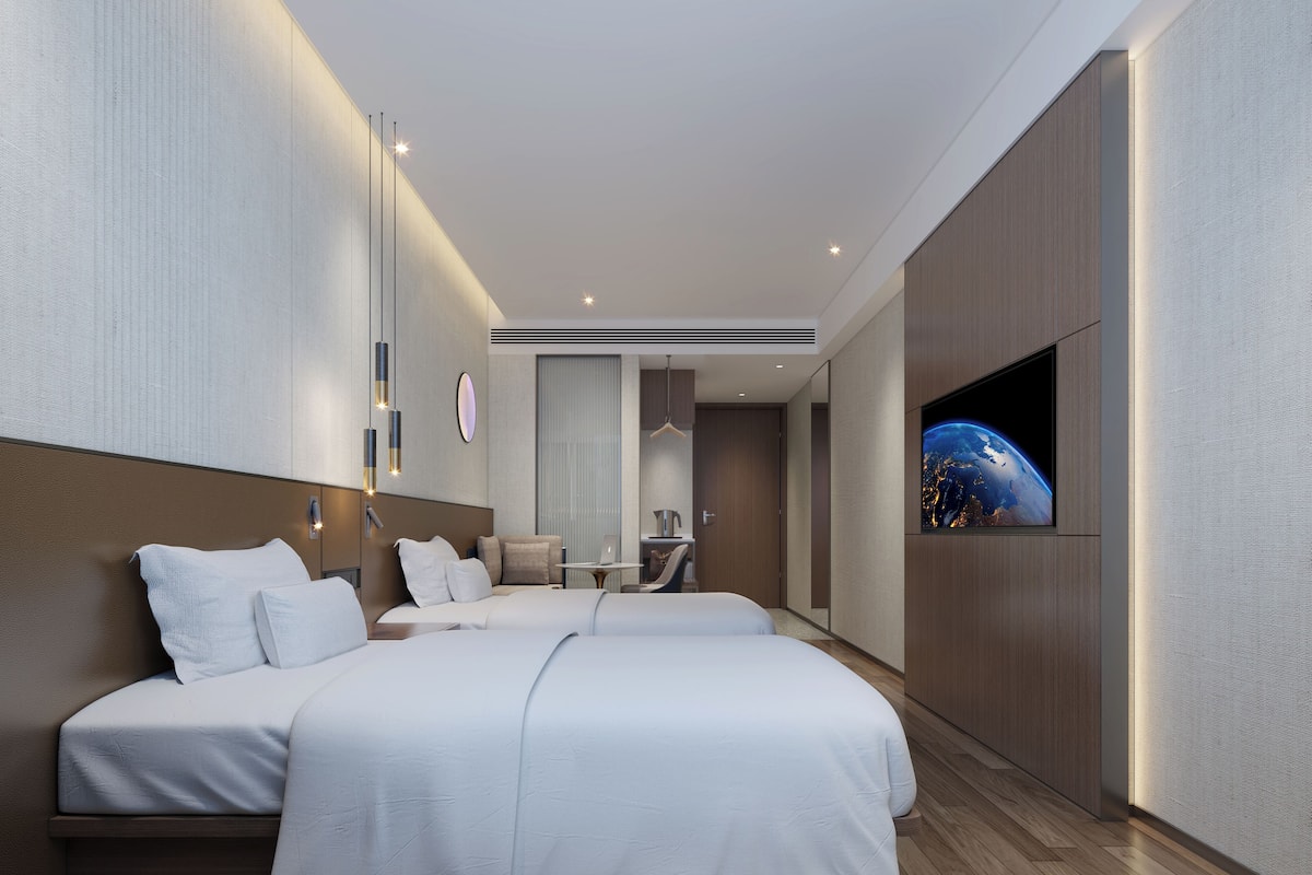 Luxe eenpersoonskamer, uitzicht op stad