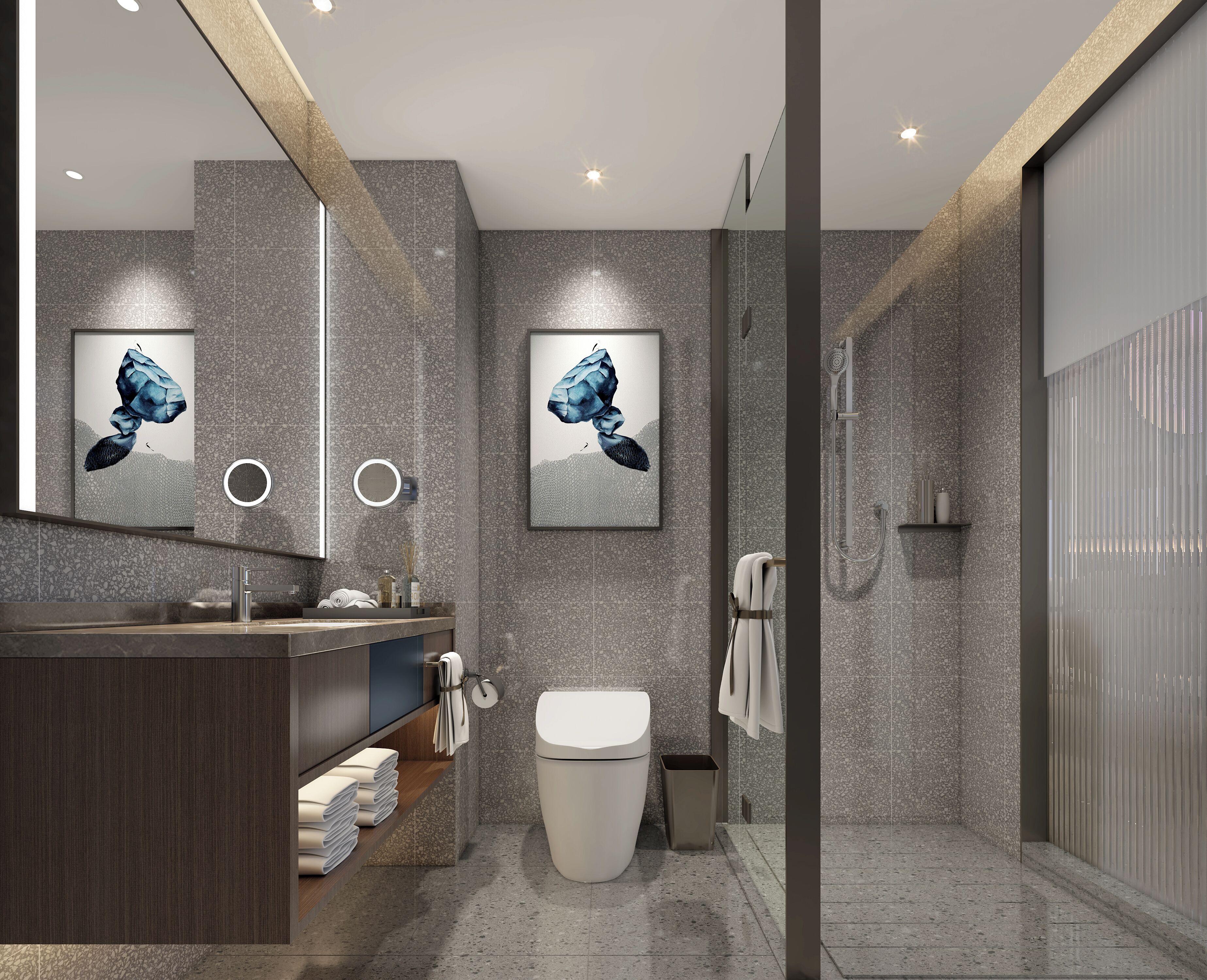 Phòng đơn Cao cấp, quang cảnh thành phố | Phòng tắm | Buồng tắm vòi sen, máy sấy tóc, khăn tắm, xà phòng 