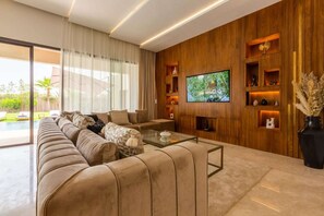 Living area - Splendid villa Ambre : heated swimming pool Marrakech (Marrakech)