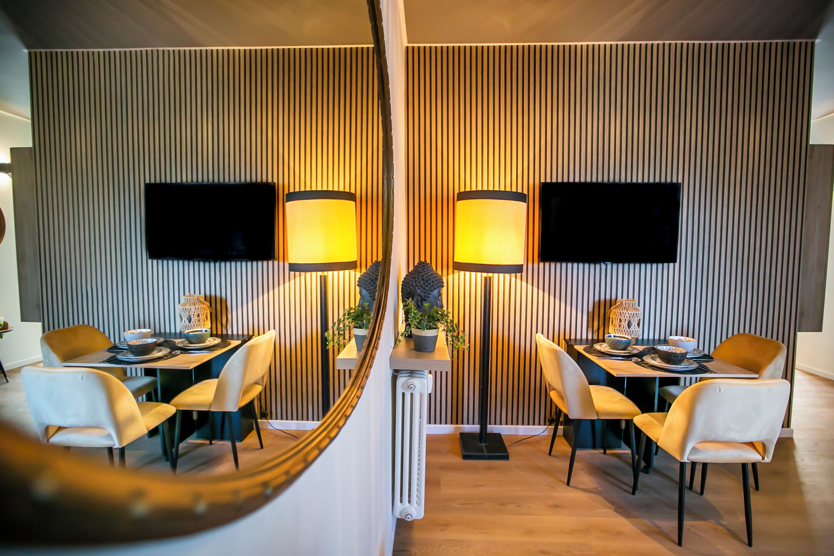 Superior-Apartment, Stadtblick | Speisen