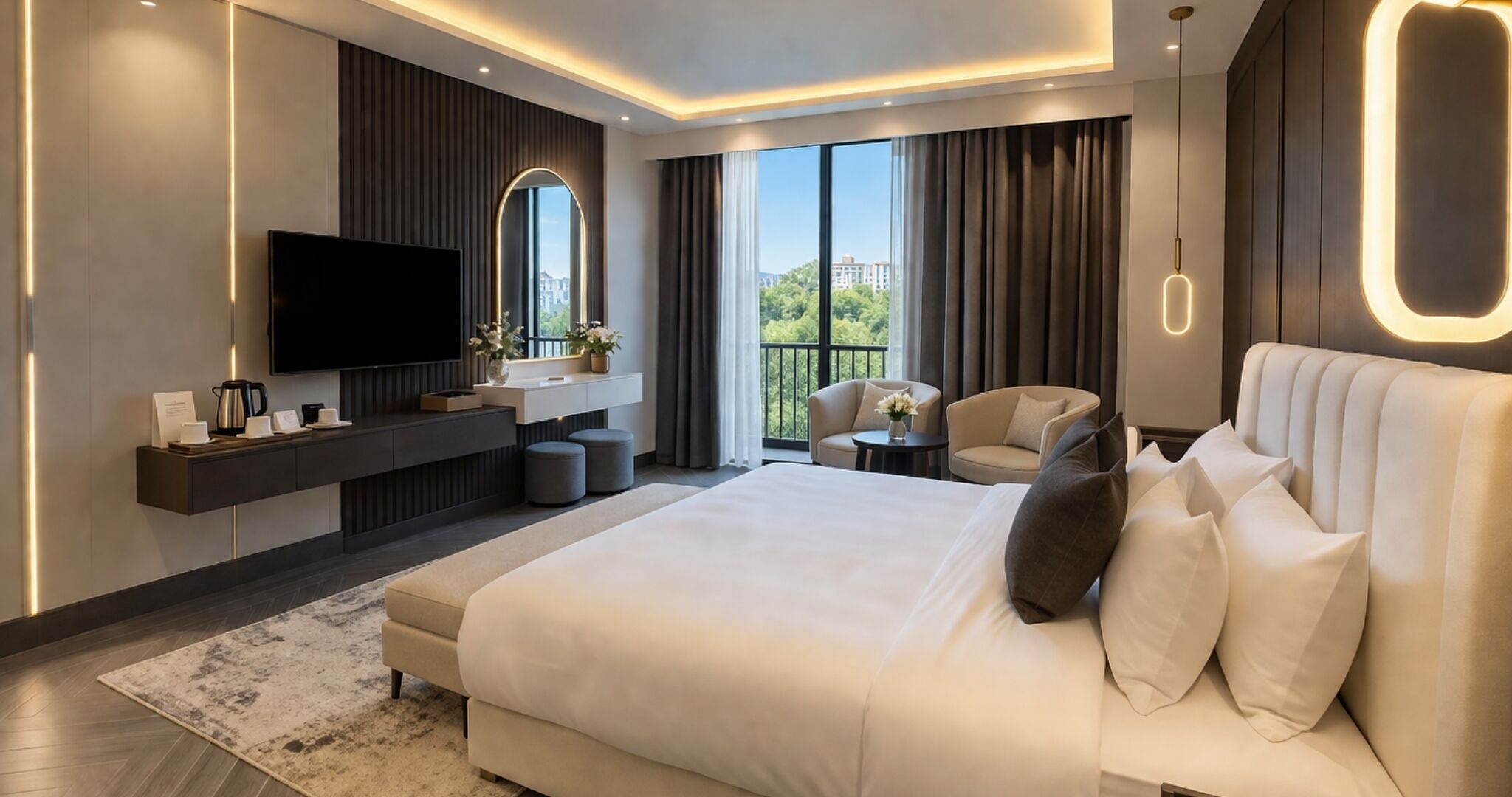 Executive enkelrum - balkong - utsikt mot bergen | Gratis wi-fi