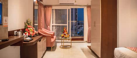 Laptop workspace, iron/ironing board