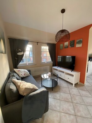 Living area - Apartment 'Niemark Gestüt Kriseby' with Shared Terrace and Wi-Fi (Lübeck)