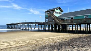 Beach nearby, sun-loungers