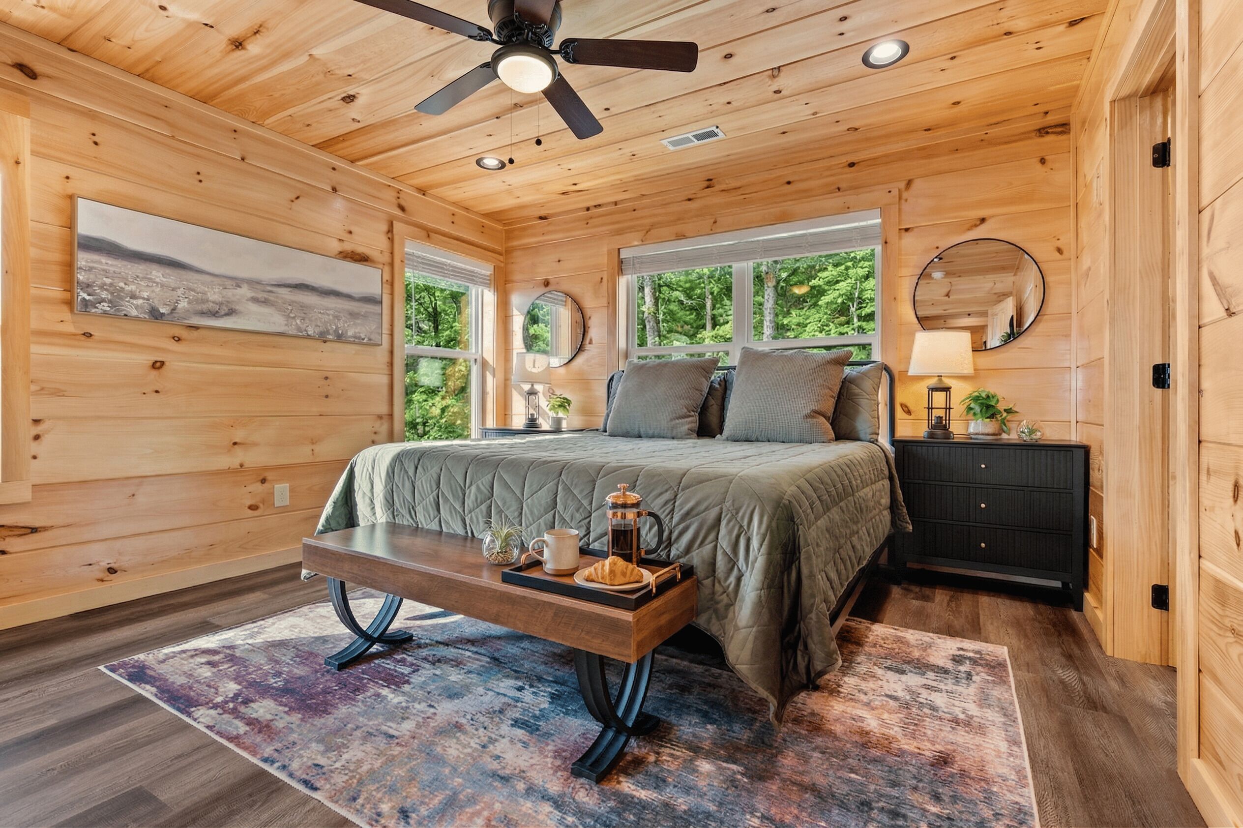 Cabin, Private Pool, Mountain View | Premium bedding, free WiFi, bed sheets