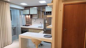 Comfort appartement, 1 queensize bed met slaapbank