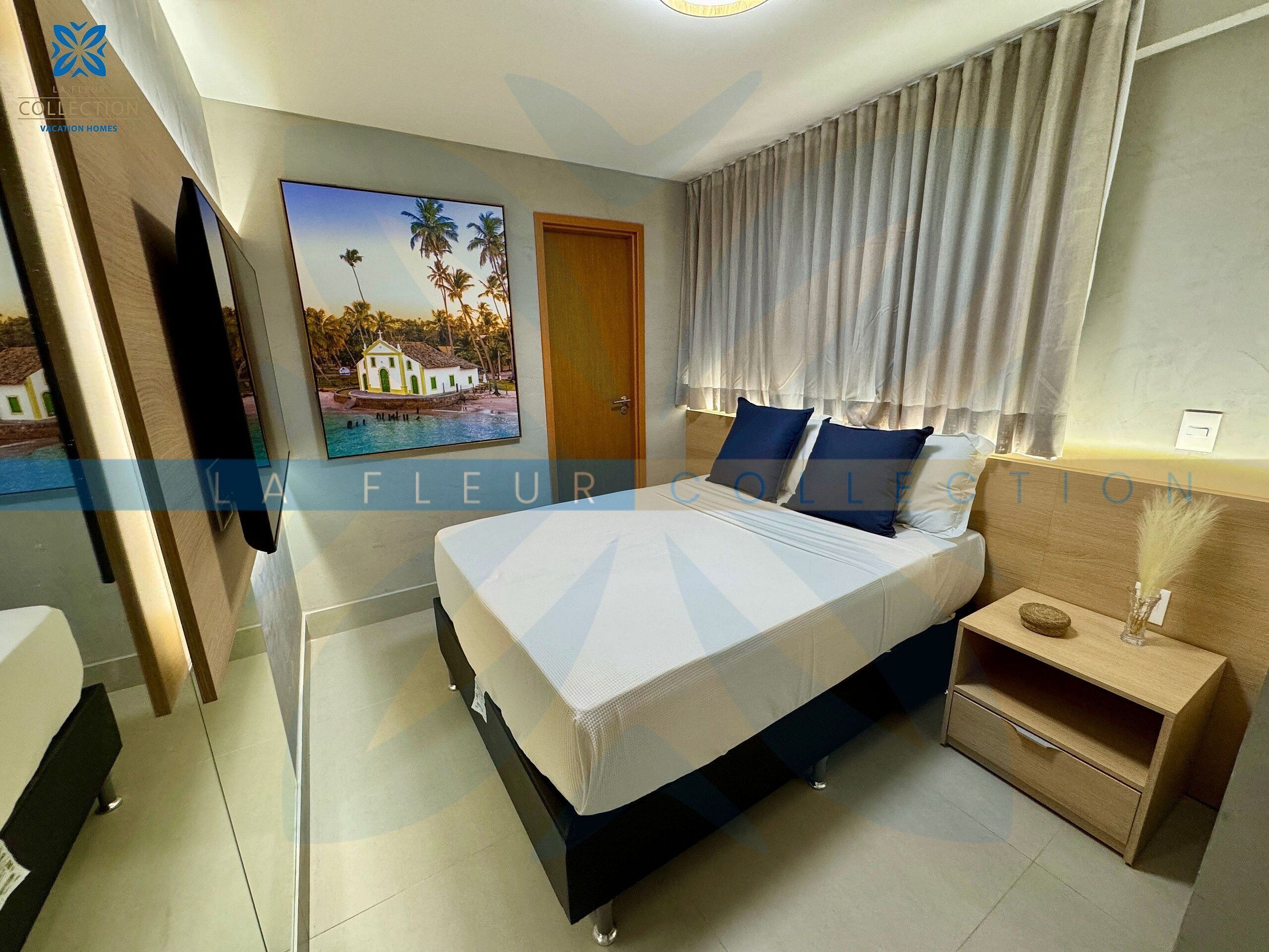 Luxury Apartment | Laptop workspace, blackout curtains, soundproofing, iron/ironing board