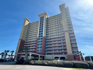 Exterior - Sanibel 1007 is across the street from beach with views of  Little Lagoon (Gulf Shores)