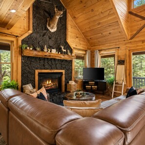 TV, DVD player, table football - Aska Whitetail Lodge (Blue Ridge)