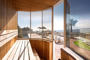Outdoor dining - Villa Selvatic with Sea Views, Pool, Sauna, and Cinema (Arenas)