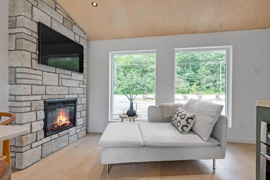 Chalet supérieur, vue sur la montagne | Aire de séjour