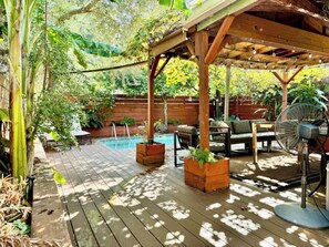 Outdoor dining - Spacious 3BR Home w/ Heated Pool in the Heart of New Orleans (New Orleans)