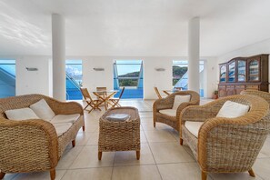 Interior - Villa Nuragica – Room with Private Bathroom and Pool View (Nuraxi Figus)