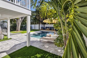 Outdoor pool, a heated pool - Luxury Family Getaway w/ Pool, Putting and Backyard Fun (Anna Maria)