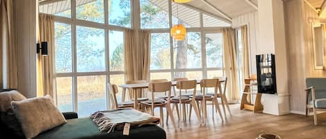 TV, fireplace, DVD player, stereo