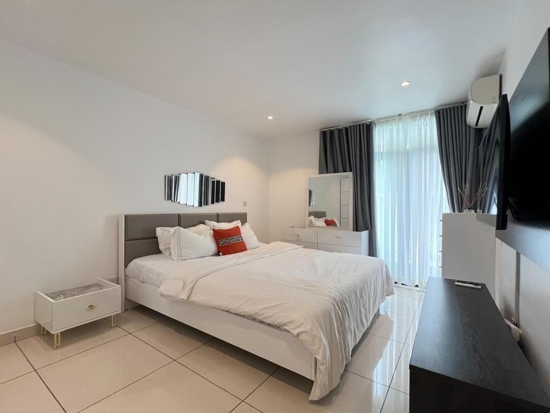 Deluxe Apartment, Balcony, Pool View | Egyptian cotton sheets, premium bedding, individually furnished