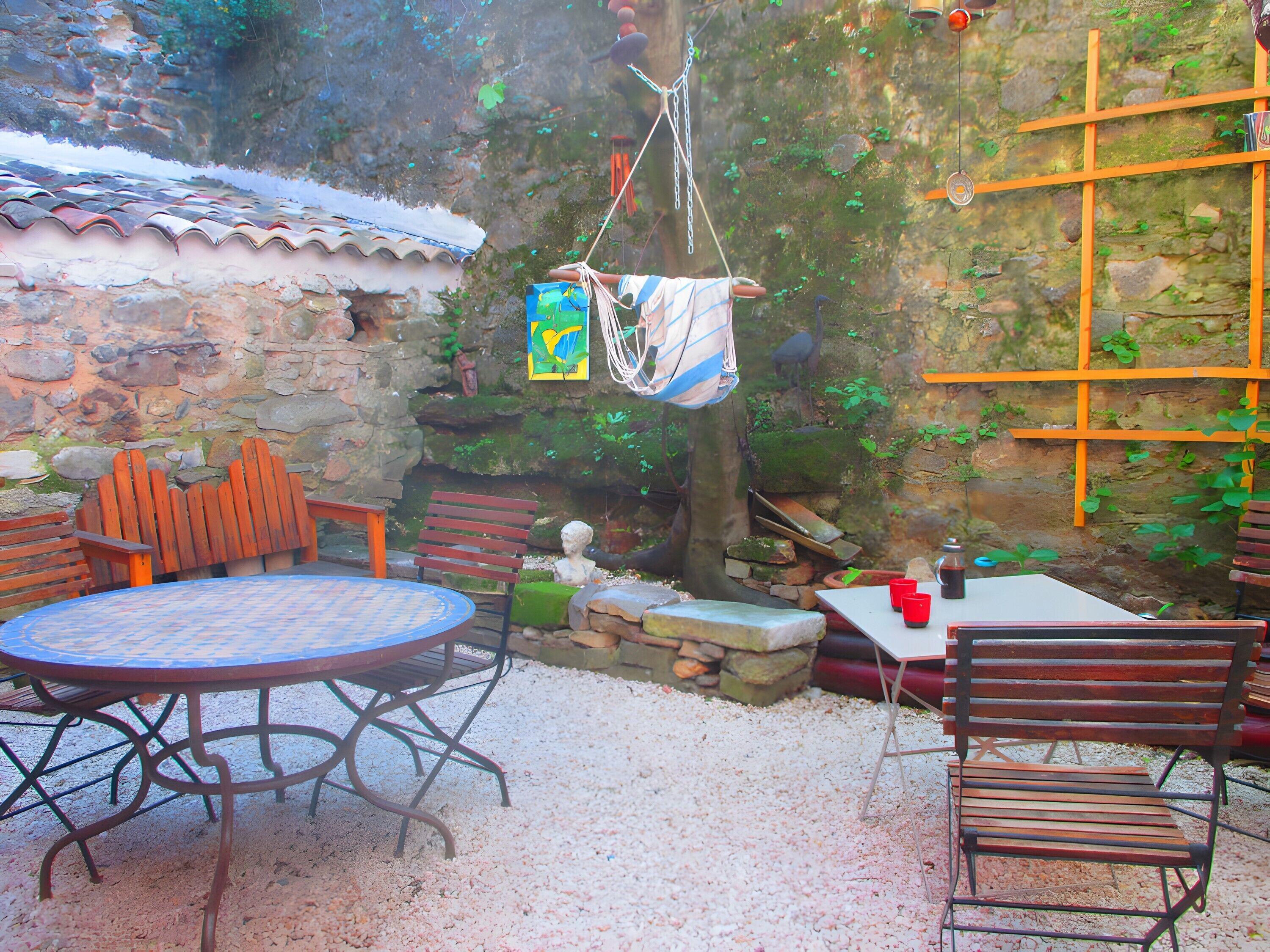 屋外ダイニングエリア