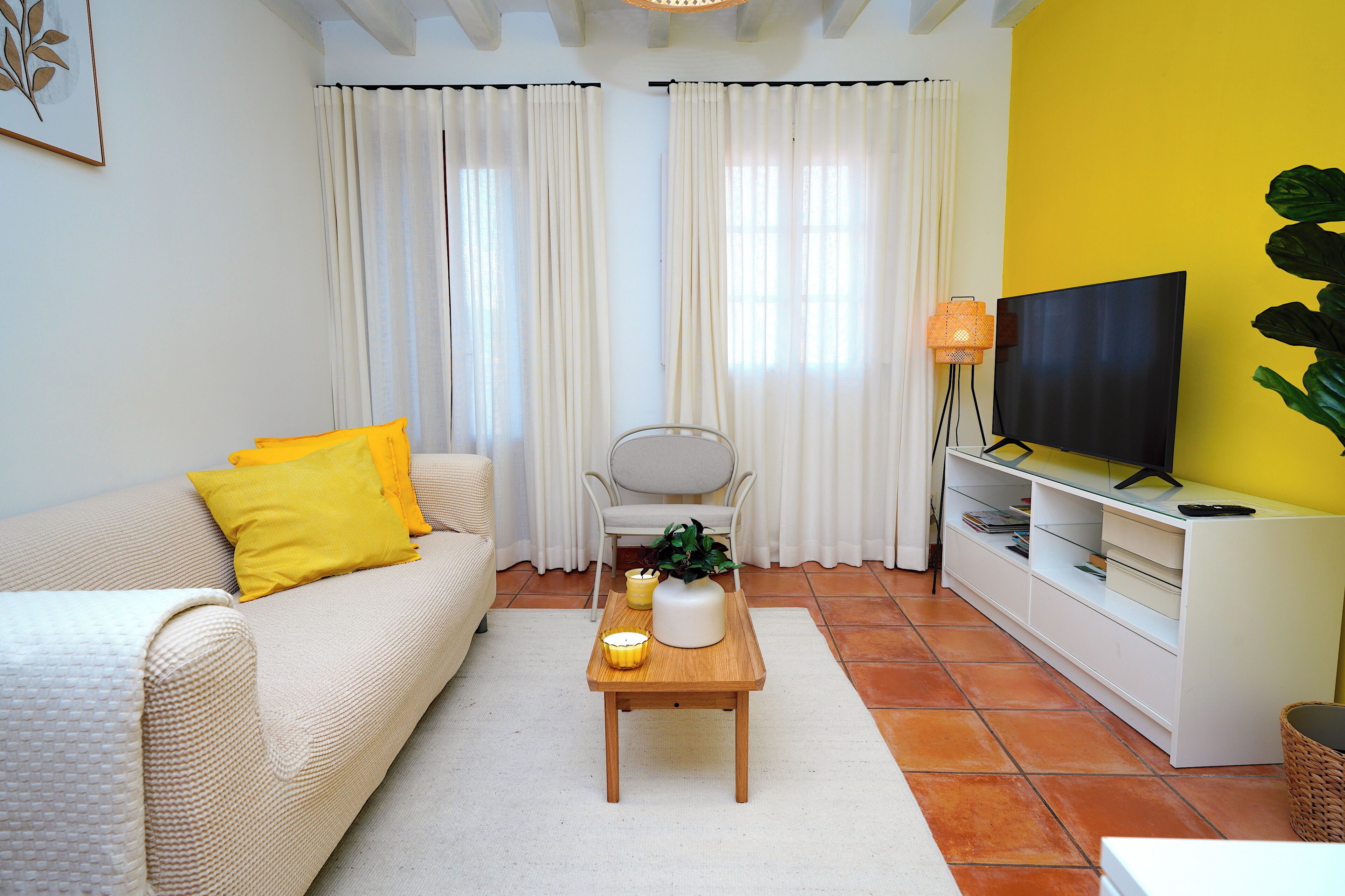 Classic Apartment, 2 Bedrooms, Balcony | Living area | TV