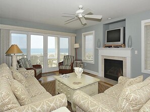 TV - Oceanfront 3BR Condo in Fenwick | Walk to Beach! (Fenwick Island)