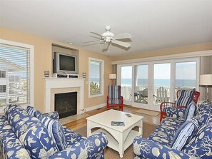 TV - Oceanfront 3BR Condo w/ Views + Grill | Sleeps 8! (Fenwick Island)