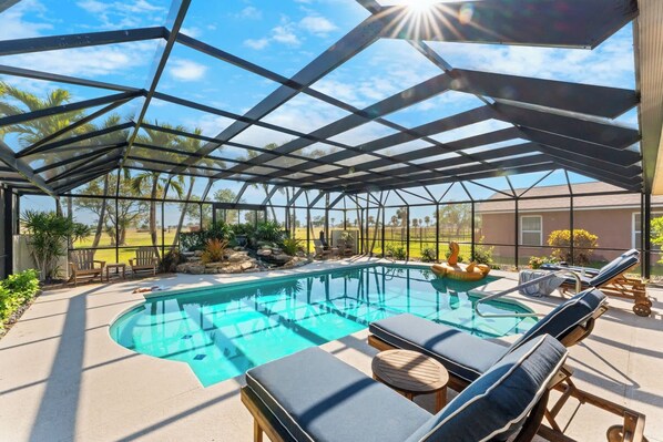 Outdoor pool, a heated pool