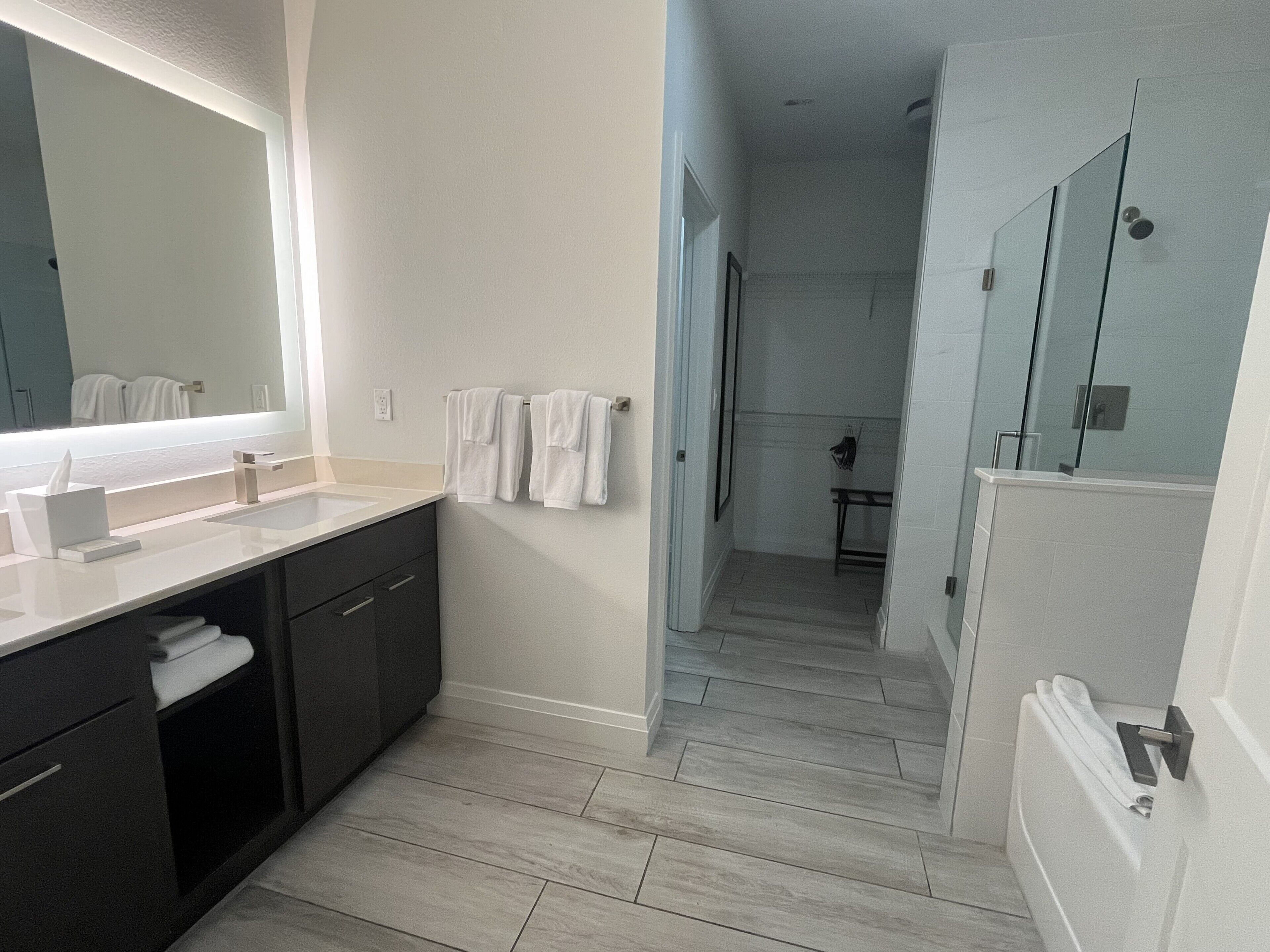 Towels, soap, toilet paper