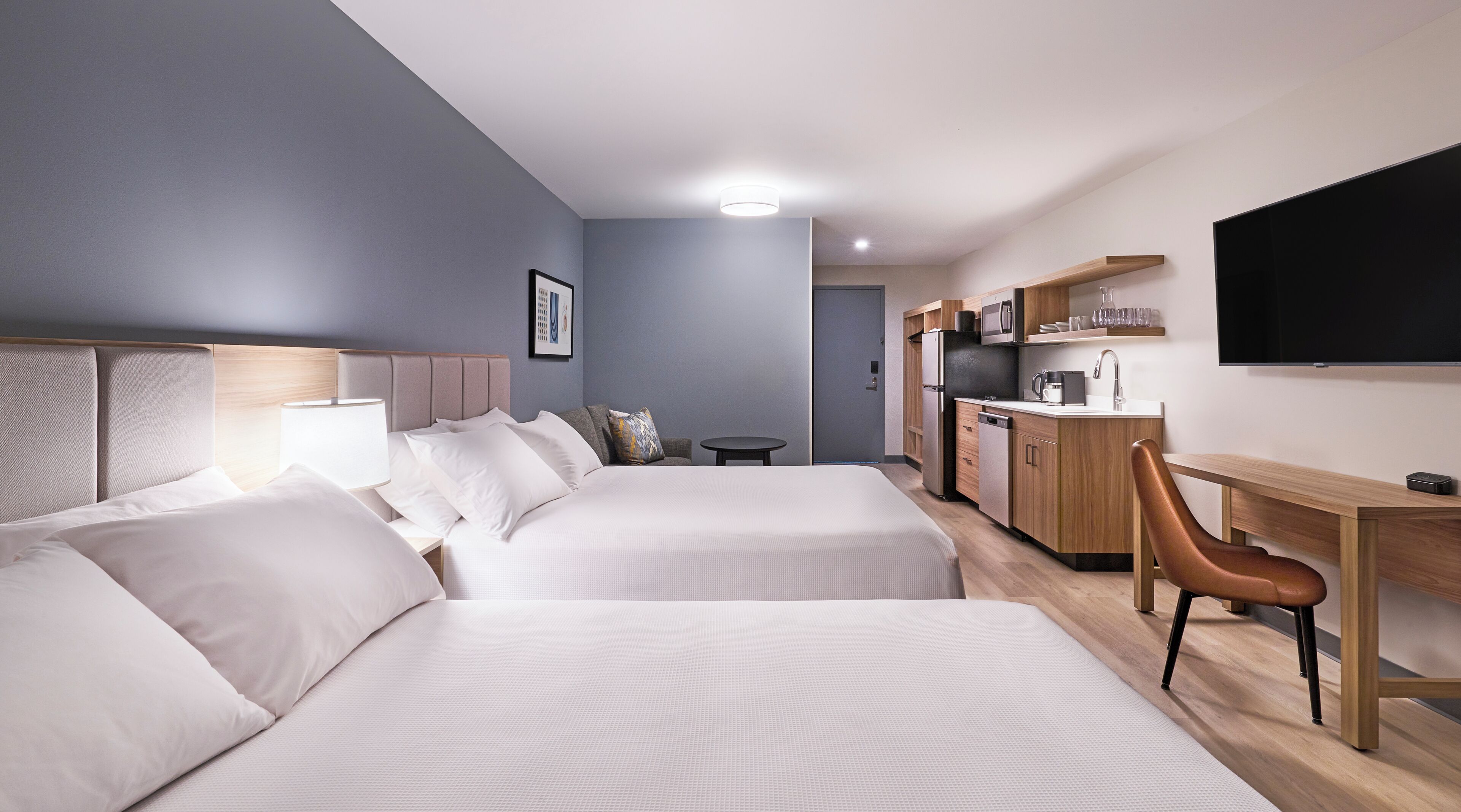 Studiosuite, barrierearme Badewanne (2 Queen Beds & 1 Sofa Bed) | Verdunkelungsvorhänge, Bügeleisen/Bügelbrett, kostenloses WLAN