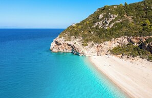 Beach - Stunning Villa with Sea-and-Mountain Views, Extensive Grounds and Tennis Court (Lefkada)