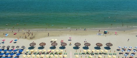 Private beach, beach bar