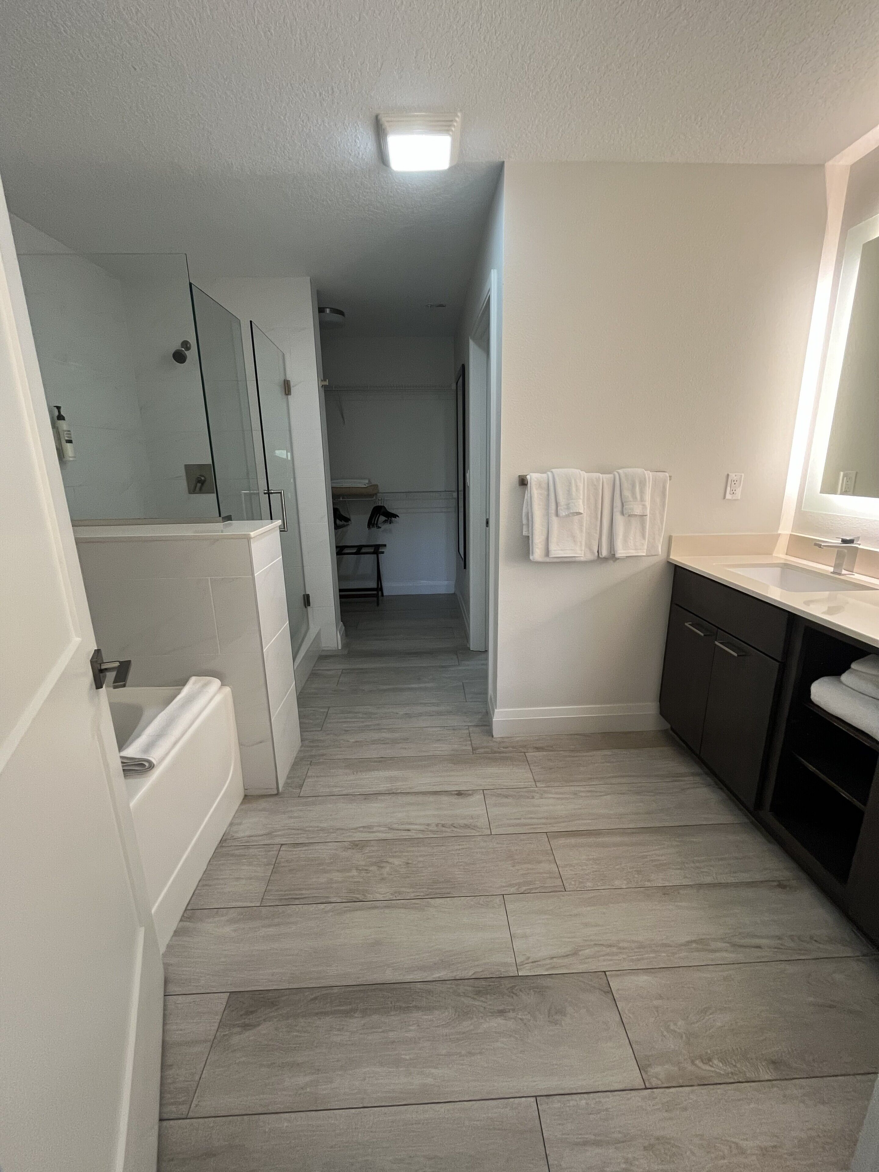 Towels, soap, toilet paper