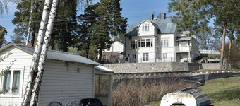 Semi-detached villa with lake plot, jetty & rowing boat
