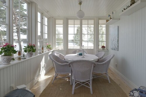 Semi-detached villa with lake plot, jetty & rowing boat