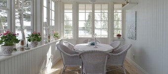 Semi-detached villa with lake plot, jetty & rowing boat