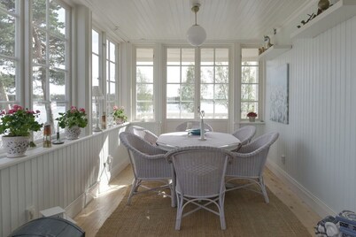 Semi-detached villa with lake plot, jetty & rowing boat