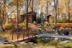 Terrace/patio - Lux Cabin on Farm, River, Animals, Projector (Montgomery)