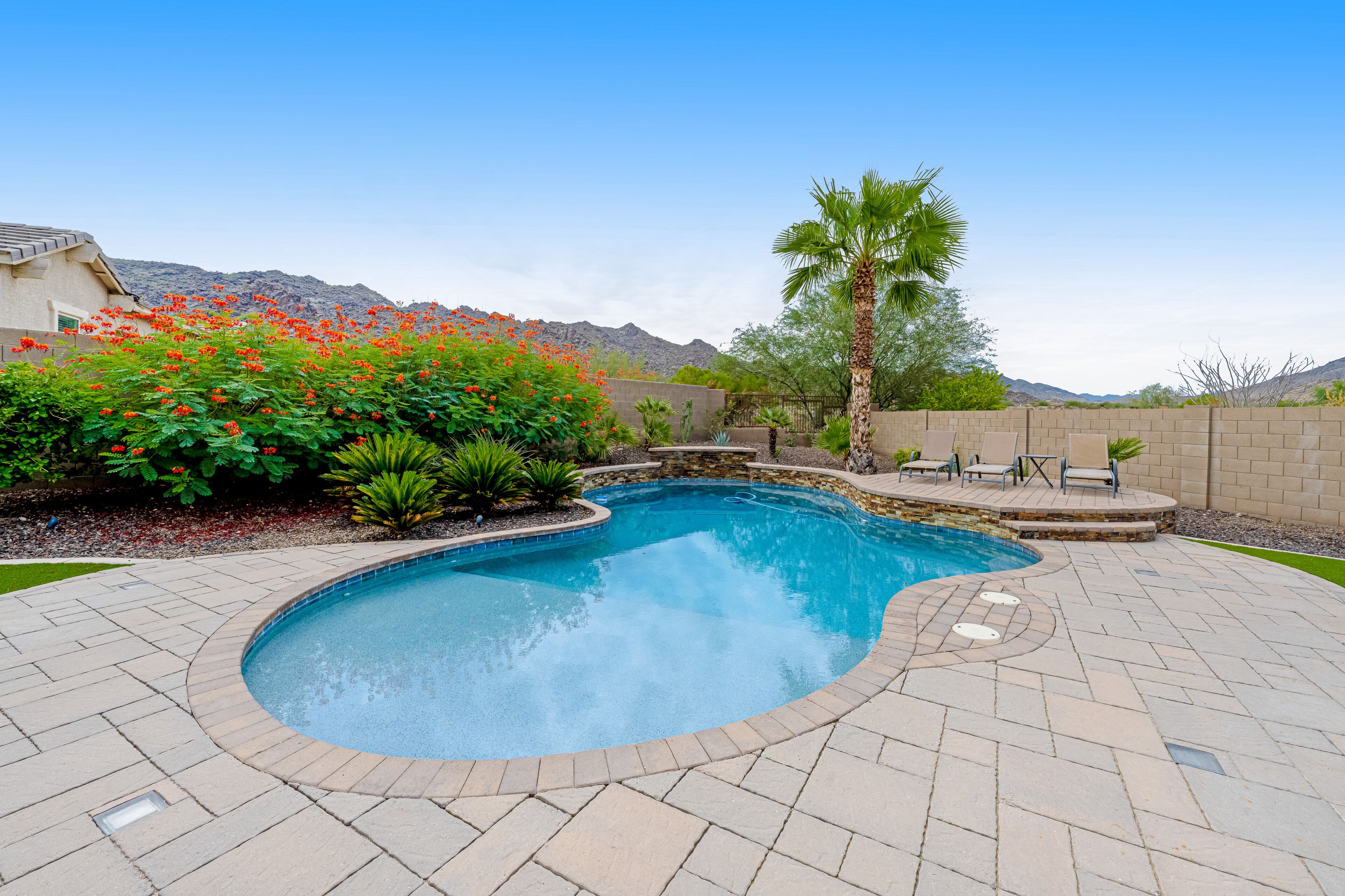 A heated pool