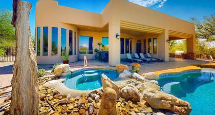 Beautiful mountain-view home with fireplace, private pool, grill, patio & W/D