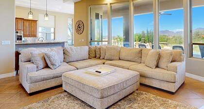 Beautiful mountain-view home with fireplace, private pool, grill, patio & W/D
