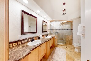 Shower, hair dryer, towels - Modern home with open layout, private pool, & washer/dryer - dog friendly (Phoenix)