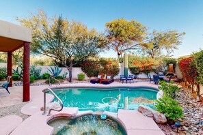 A heated pool - Attractive home with private pool, spa, patio, AC, & W/D - near attractions (Cave Creek)