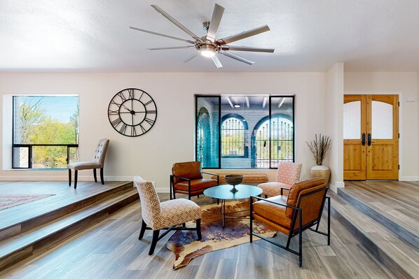 Interior - Dog-friendly home with lovely desert views, fenced yard, patio & fireplace (Tucson)